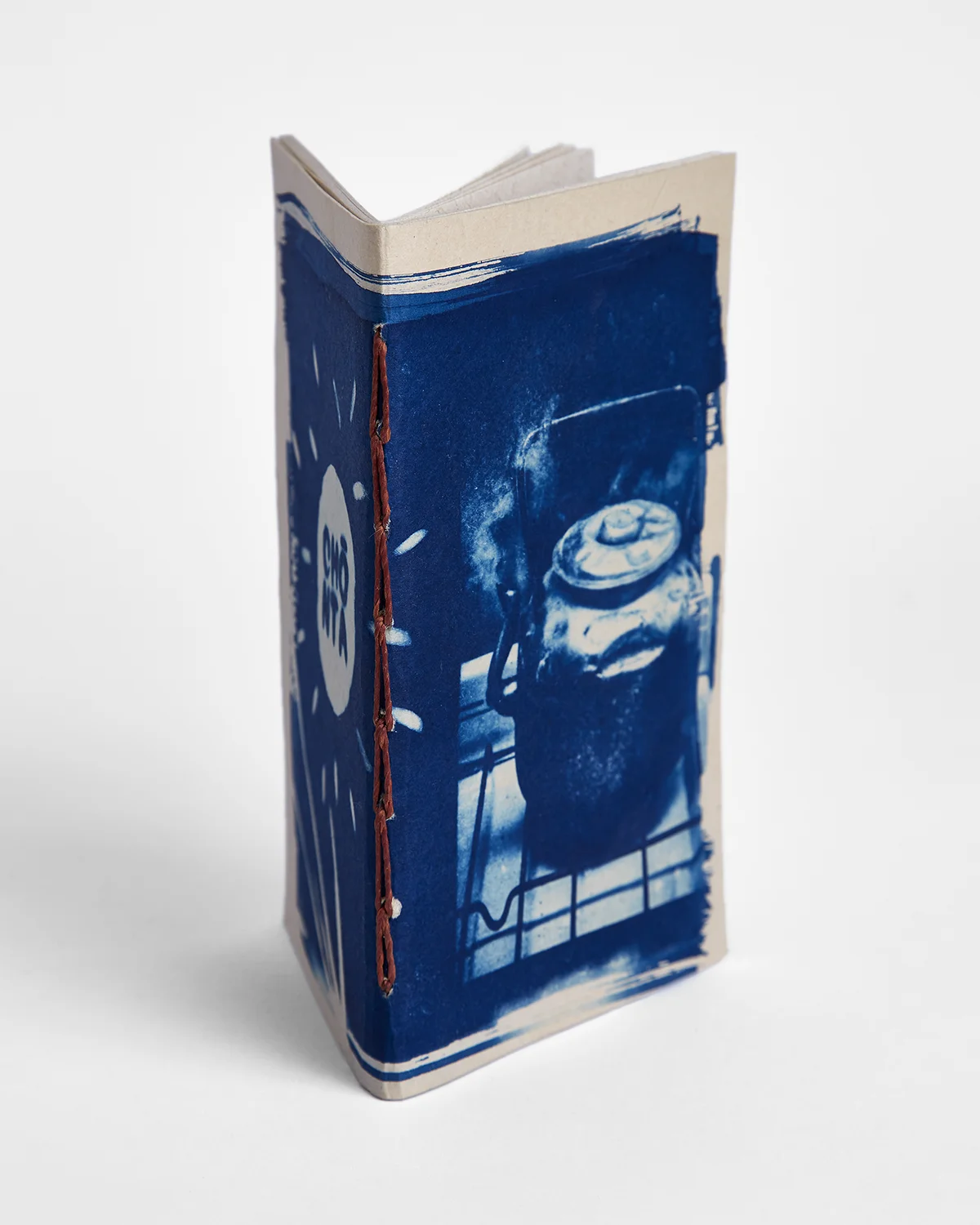 Libreta cianotipia serie Teteras costura 1